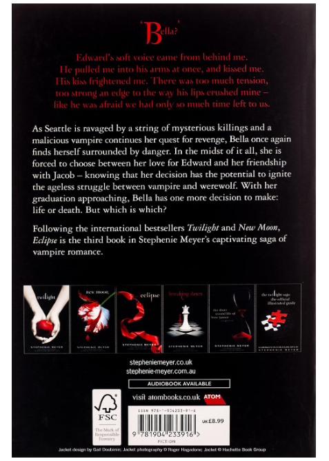 Eclipse – Twilight Saga Book 3 by Stephenie Meyer| YA Paranormal