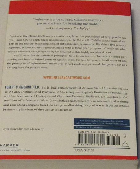Influence | Robert Cialdini’s Classic on Persuasion and Compliance