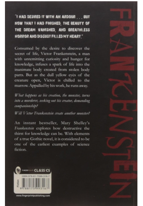 Frankenstein by Mary Shelley | Gothic Horror Classic Novel
