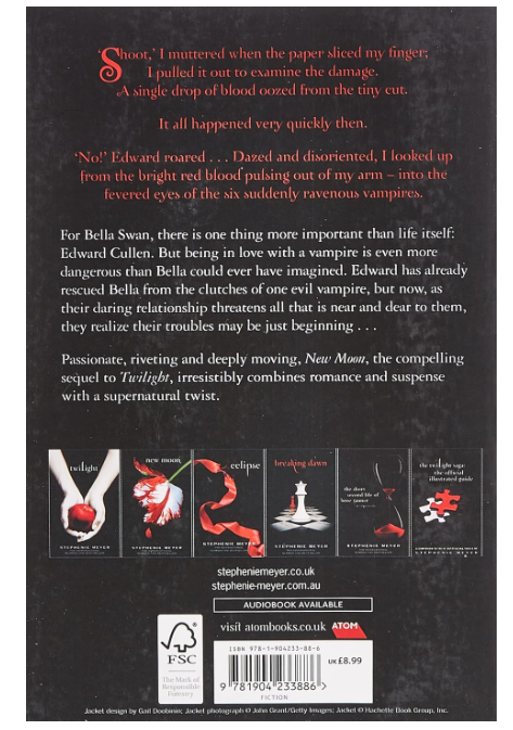 New Moon by Stephenie Meyer – Twilight Saga Book 2 Vampire Romance