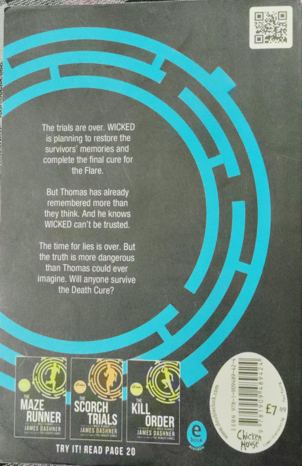 The Death Cure – Maze Runner Book 3 by James Dashner | YA Sci-Fi Thriller